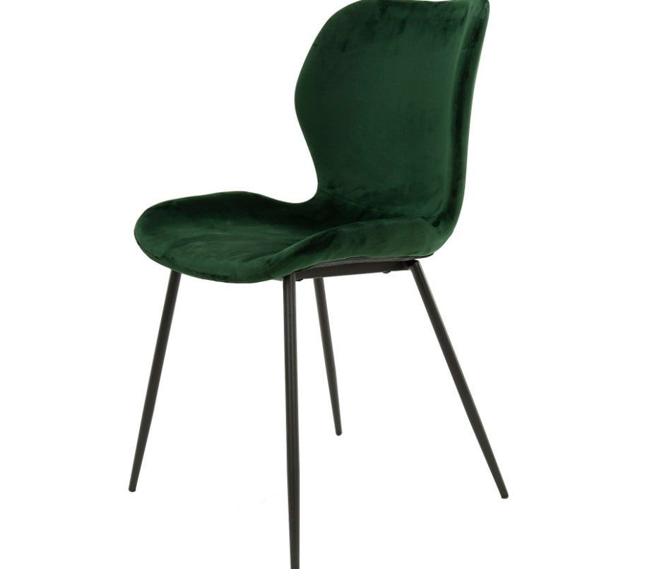 ZI Aria Chair Green velvet round tube VPE4