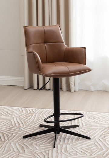 Halo Leather Counter Stool