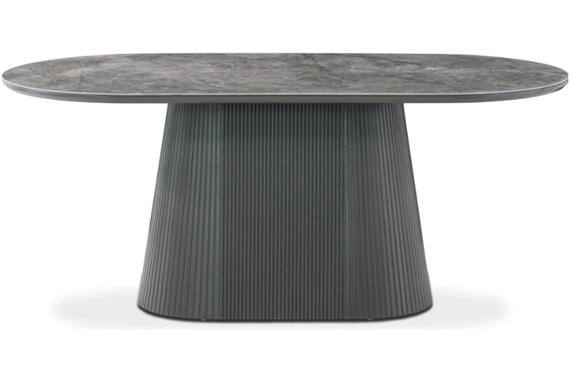 Balista Sintered Oval Stone Dining Table