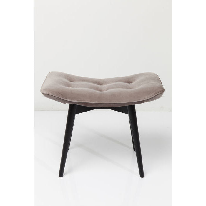 Stool Black Vicky Velvet Grey