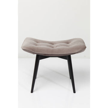 Stool Black Vicky Velvet Grey