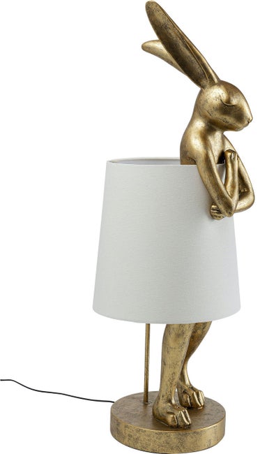 Table Lamp Animal Rabbit Gold/White 88cm