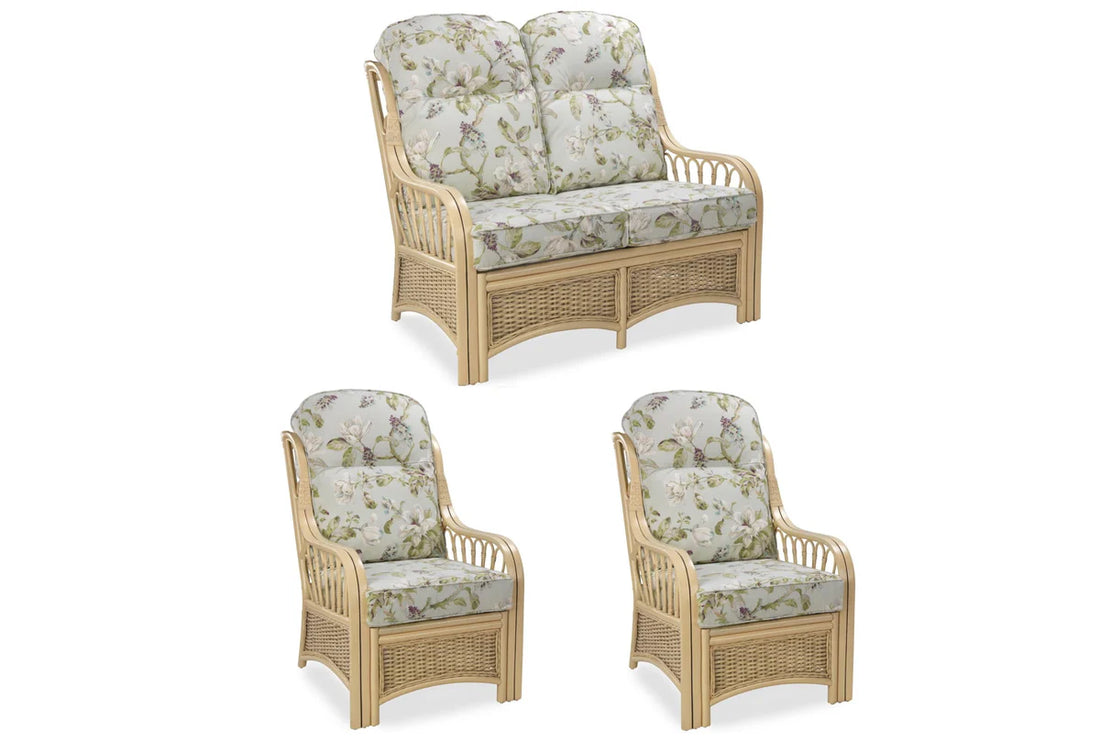 De Elav Natural 2 Seater Sofa & 2 Armchairs