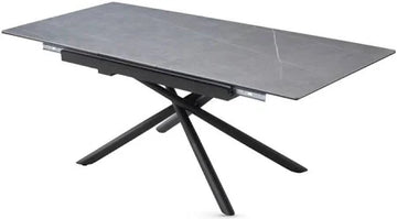 Ventura 160cm Automatic Extension Dining Table Light Grey