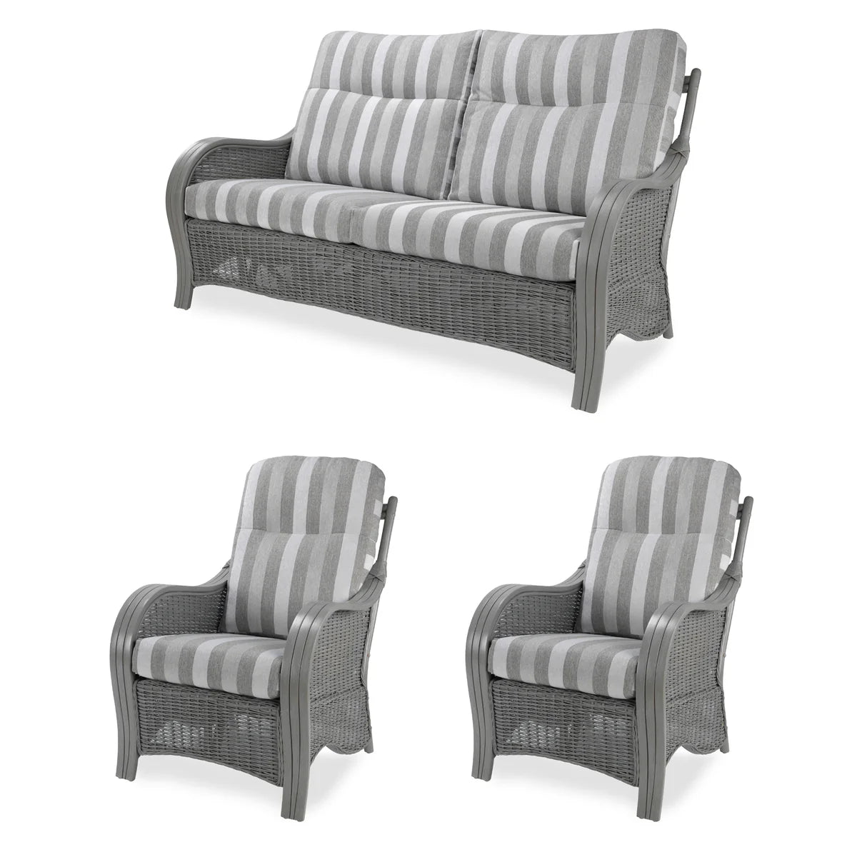De Nirut Grey 3 Seater Suite