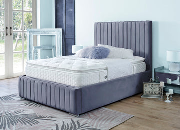 Yllas Velvet Steel 5ft Bed