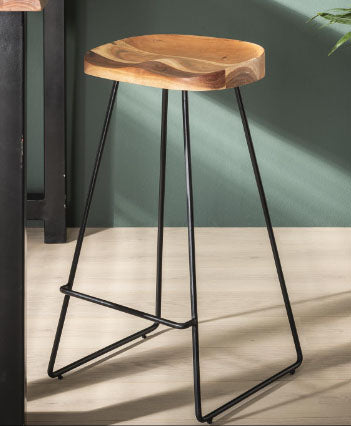 zi anders bar stool industrial wood in room