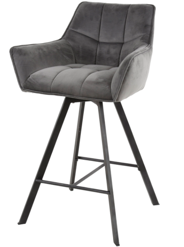 ZI Rotatable Deluxe Velvet Bar Stool