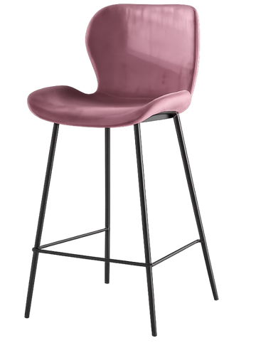 ZI Aria Bar Pink chair velvet round tube