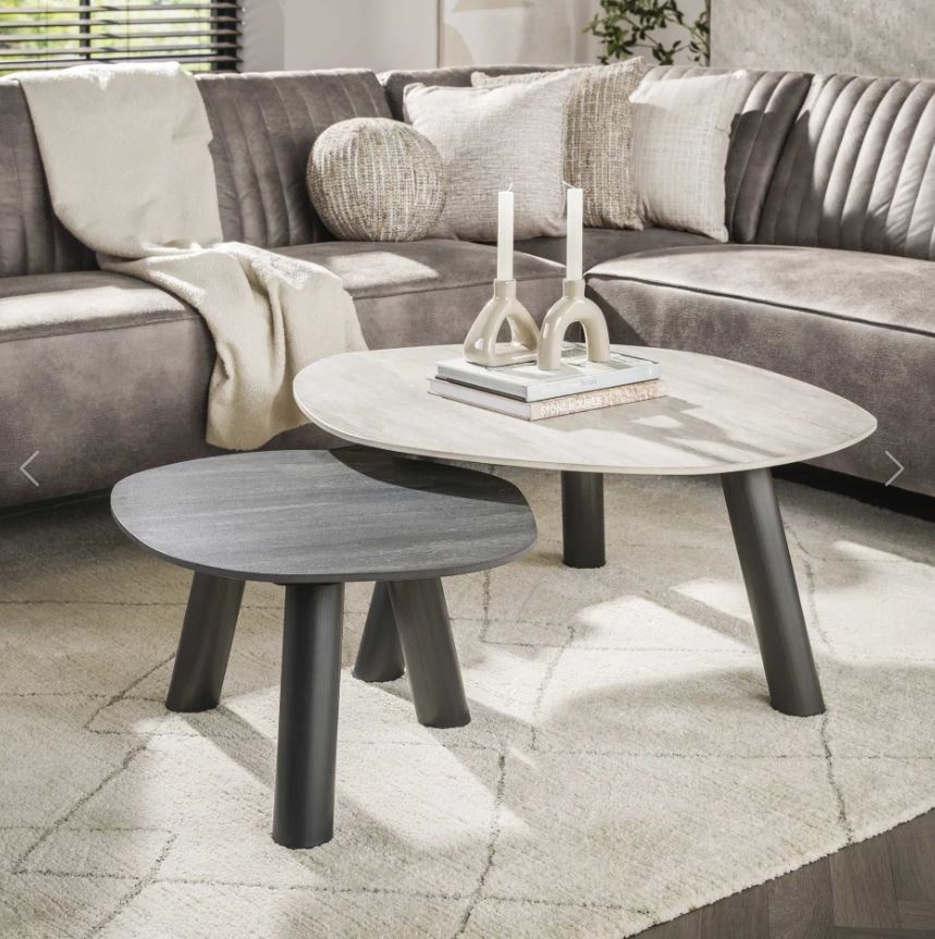 Enzo Ceramic Coffee Tables Set of 2