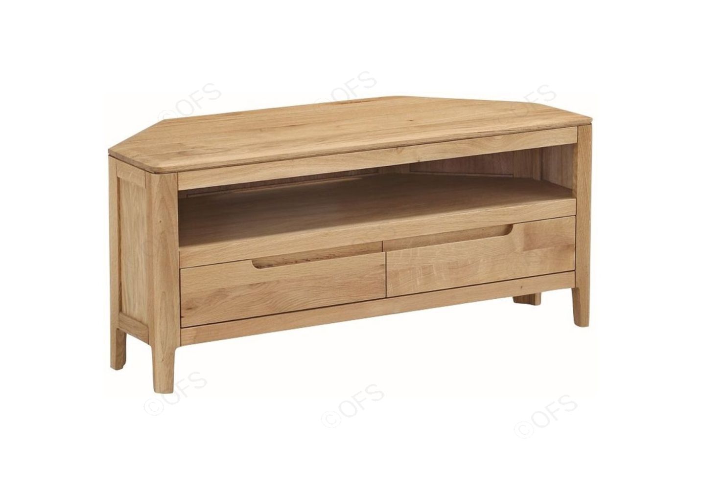 AM Dunmore Oak Corner TV Unit