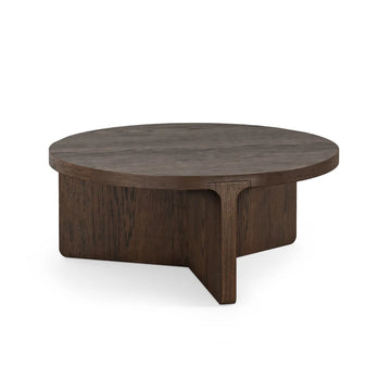 Cara Walnut Small Round Coffee Table