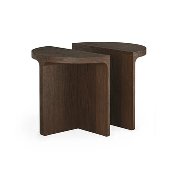 Cara Walnut Half Moon Nest of Tables |