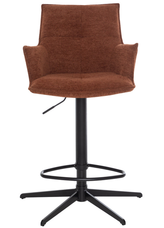 Halo Counter Stool - Fabric Rust