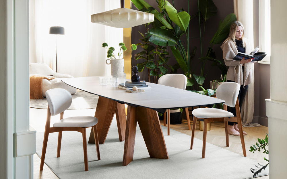 Connubia Victor Extending Dining Table Ceramic Top