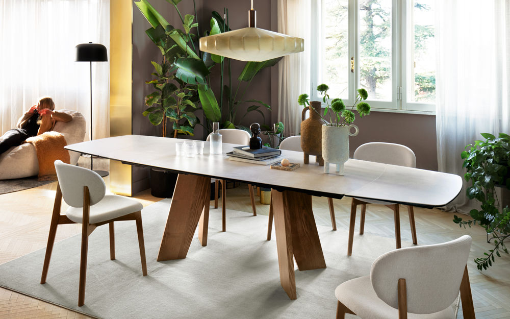 Connubia Victor Extending Dining Table Ceramic Top