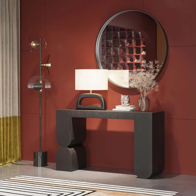 Kare Console Curve Black 120x76cm