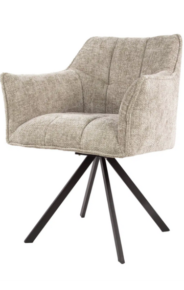 ZI Armchair Velvet Grid Rotatable