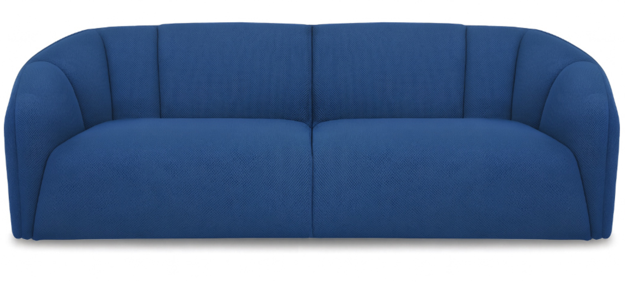 Blue sofa on a white background