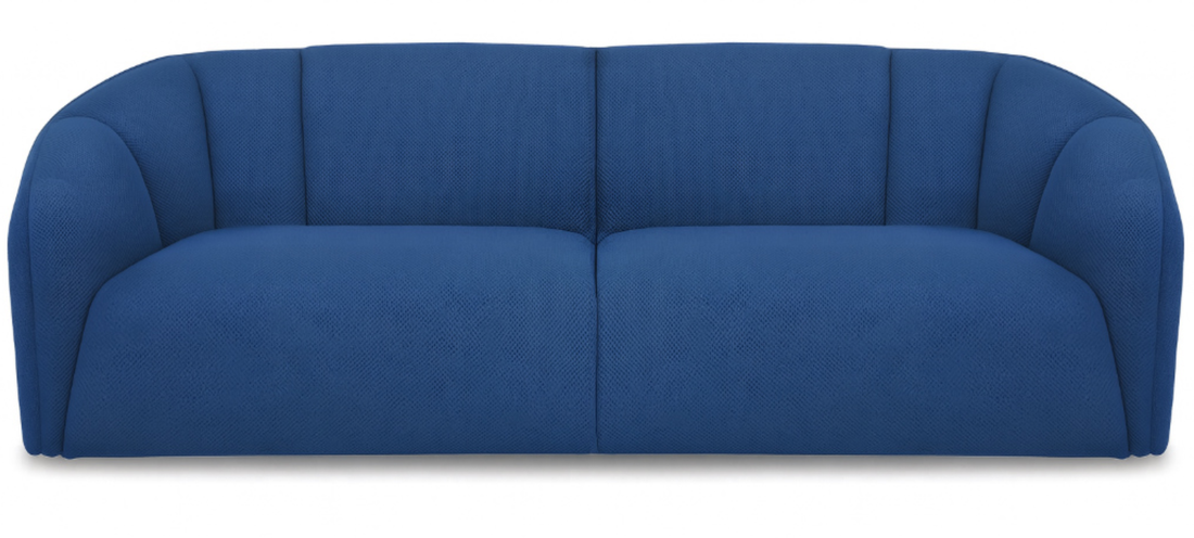 Blue sofa on a white background