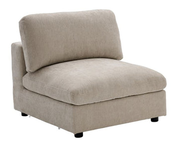 Ann Armless Chair - Biscuit