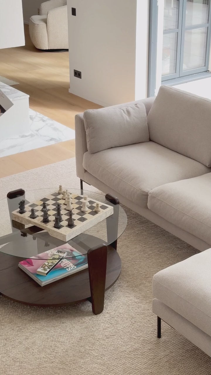 Rowico Home Corwin Corner Sofa 2.5+2.5-Seater Open End Right Greg #7 Dark Beige 266x226x83 cm