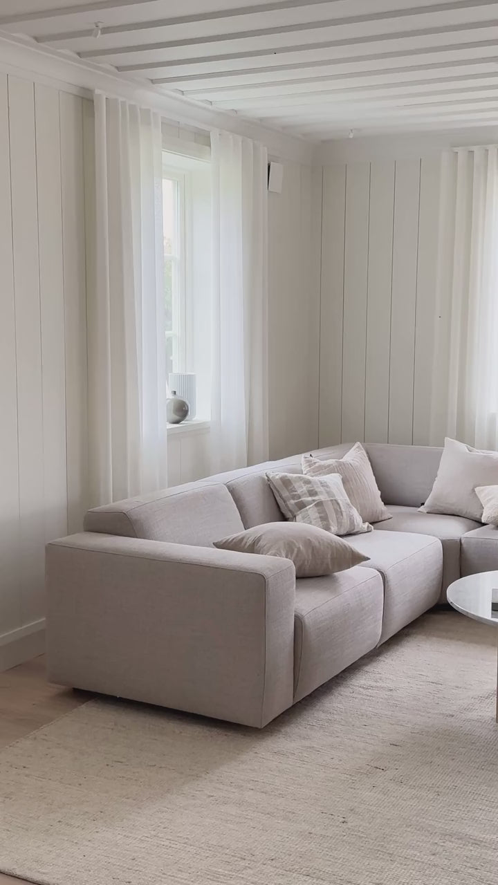Rowico Home Elroy Corner Sofa 2.5+2.5-Seater Open End Right Bermuda #803 Grey 282x218x70 cm