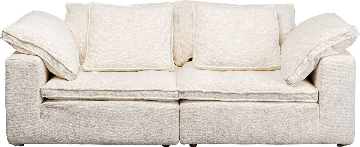 KARE Design Carole 3-Seat Sofa 90.6x44.1x30.3in White Beige