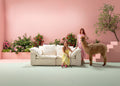 KARE Design Carole 3-Seat Sofa 90.6x44.1x30.3in White Beige
