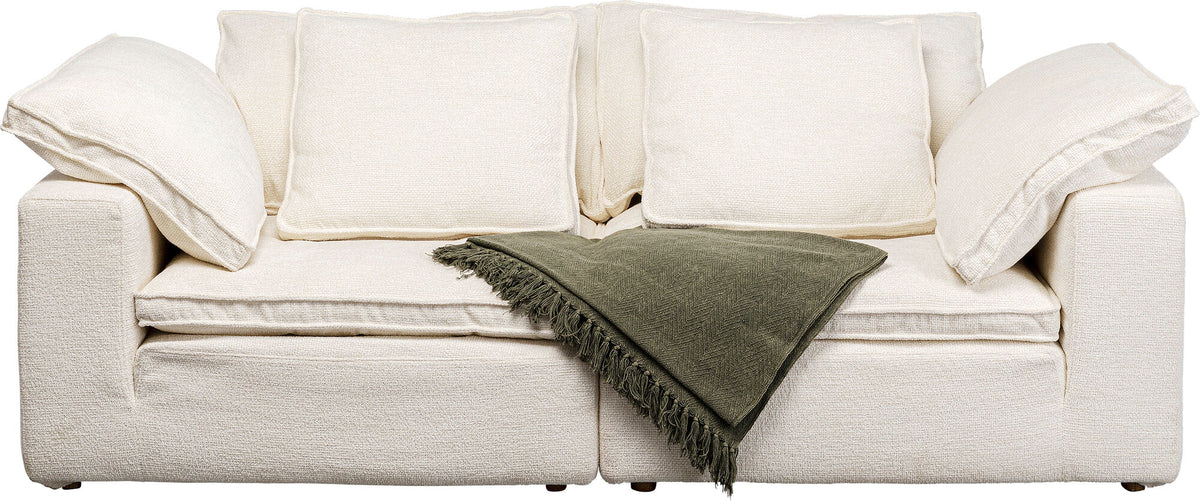 KARE Design Carole 3-Seat Sofa 90.6x44.1x30.3in White Beige
