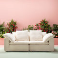 KARE Design Carole 3-Seat Sofa 90.6x44.1x30.3in White Beige