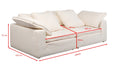 KARE Design Carole 3-Seat Sofa 90.6x44.1x30.3in White Beige