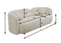 KARE Design Kelly Three-Seat Sofa White 88.6 in