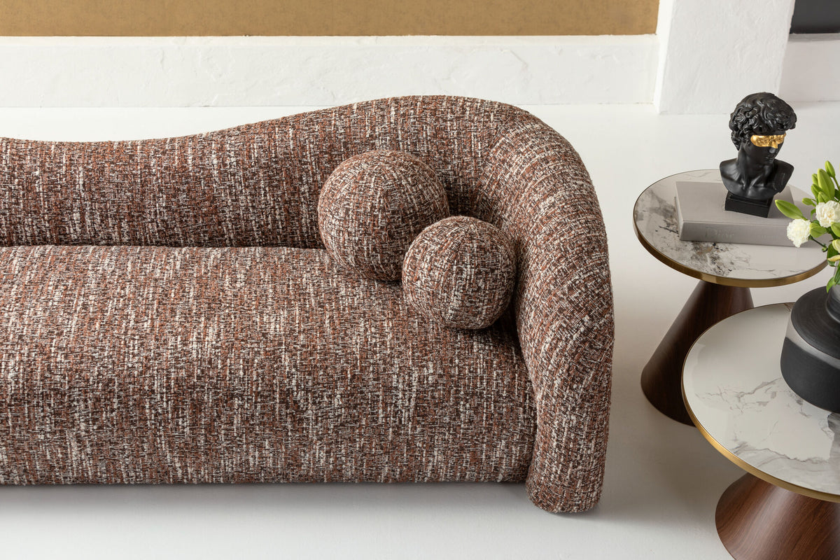 KARE Design Livia Melange 3-Seater Sofa Brown 102.8 in.