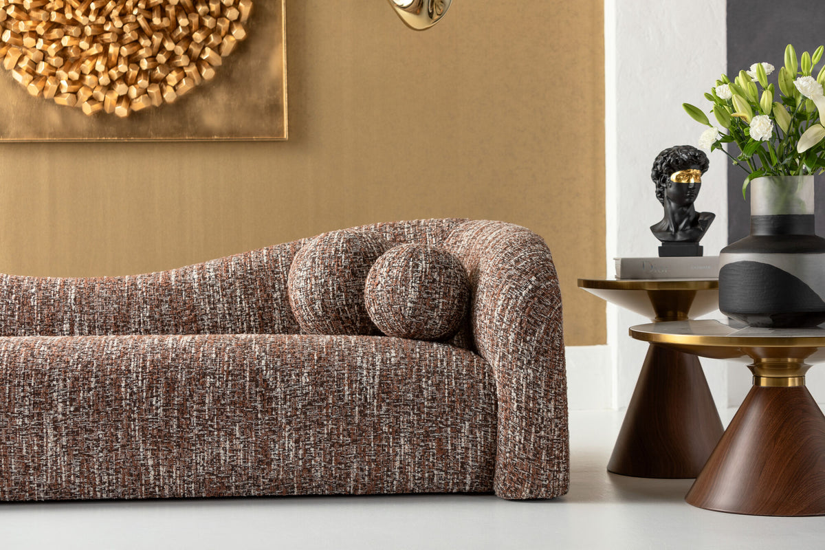 KARE Design Livia Melange 3-Seater Sofa Brown 102.8 in.