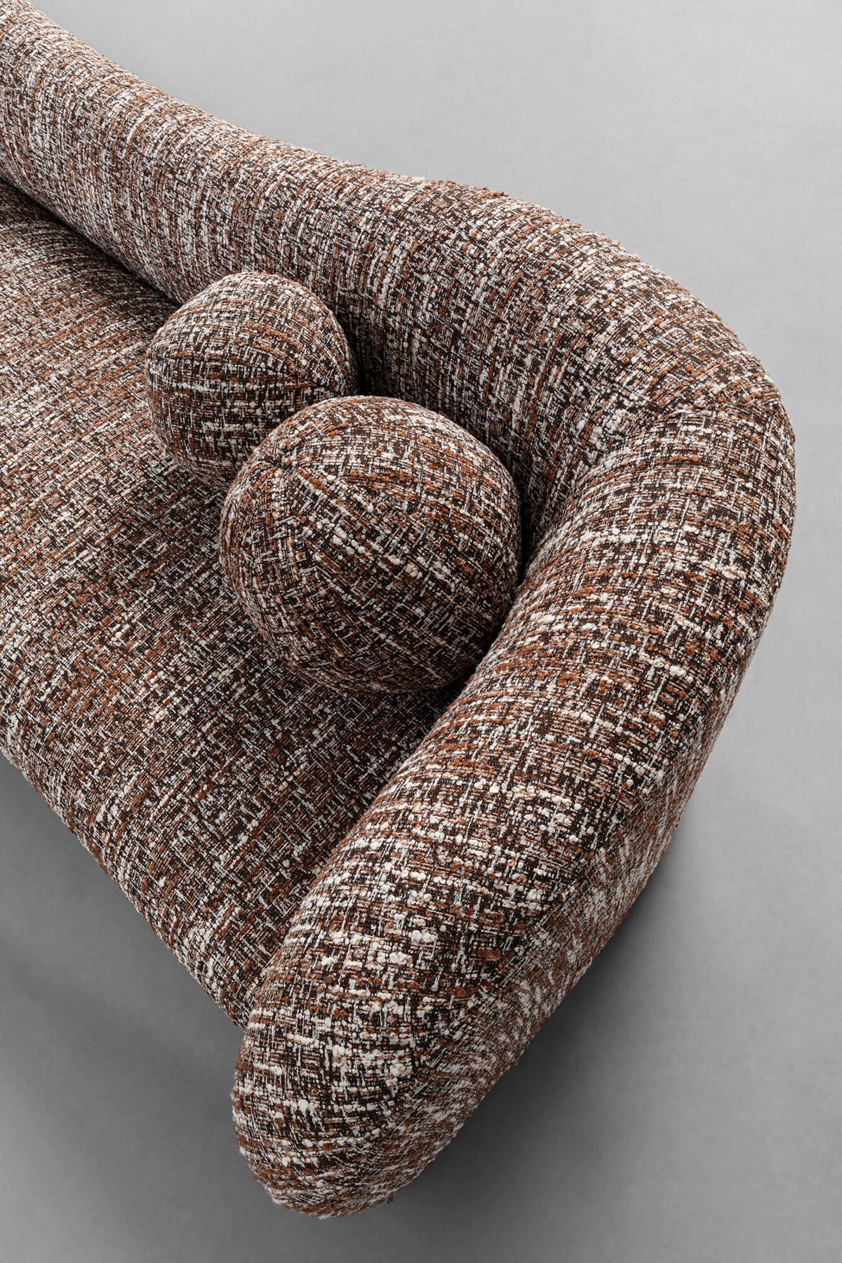KARE Design Livia Melange 3-Seater Sofa Brown 102.8 in.