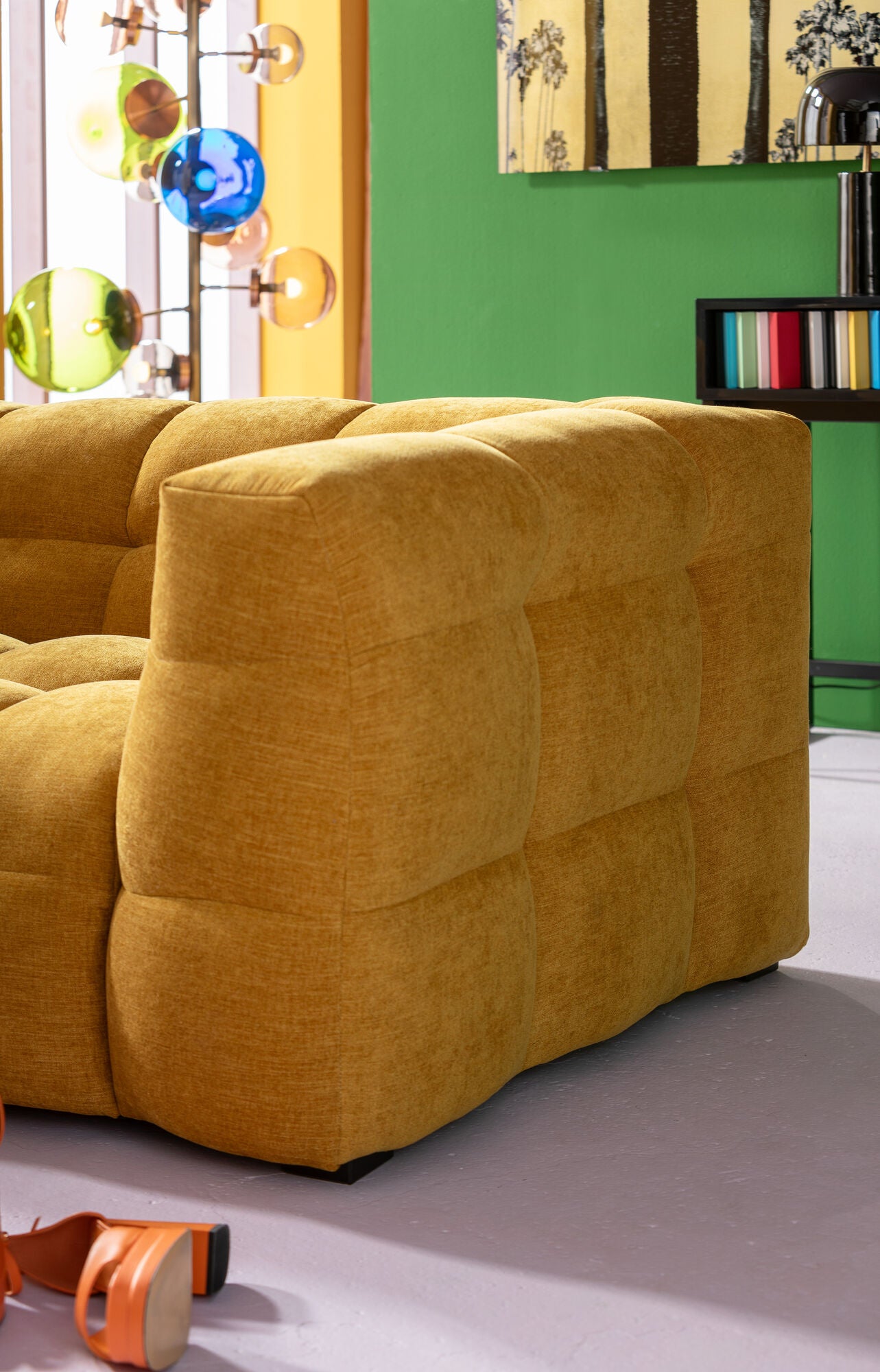 KARE Design Salamanca 3-Seater Sofa Yellow 94.5 in