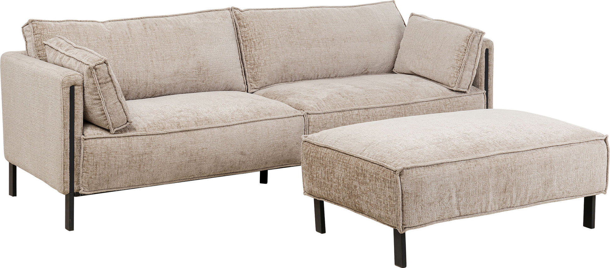 KARE Design Victor 3-Seat Sofa Beige 92 Inch
