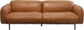 KARE Design Calgary Leather Sofa Brown 90.4 in.