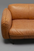 KARE Design Calgary Leather Sofa Brown 90.4 in.