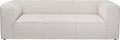 KARE Design Cubetto Three-Seat Sofa Leather Light Brown 86.6 in