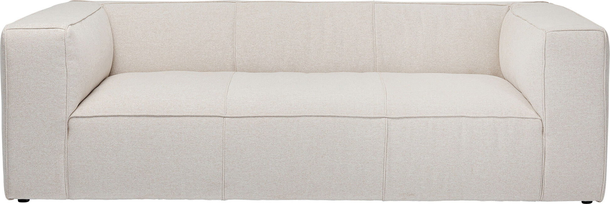 KARE Design Cubetto Three-Seat Sofa Leather Light Brown 86.6 in