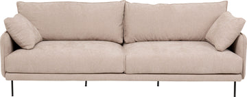 KARE Design Edna Three-Seat Sofa Cream 96.5 in