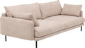 KARE Design Edna Three-Seat Sofa Cream 96.5 in