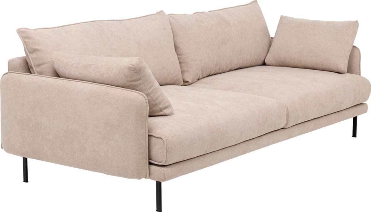 KARE Design Edna Three-Seat Sofa Cream 96.5 in