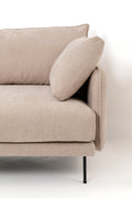 KARE Design Edna Three-Seat Sofa Cream 96.5 in