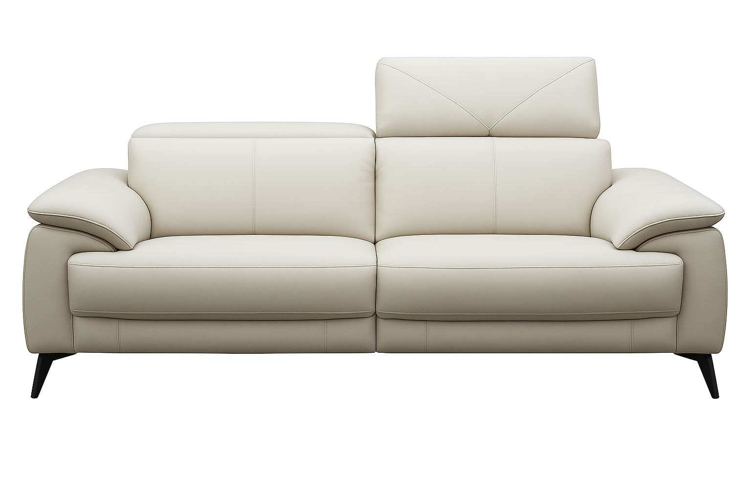 Beige sofa on a white background