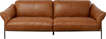 KARE Design Napa Leather Three-Seat Sofa Brown