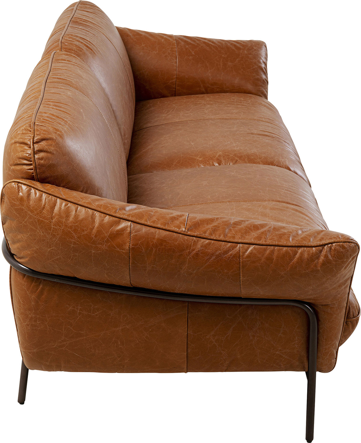 KARE Design Napa Leather Three-Seat Sofa Brown