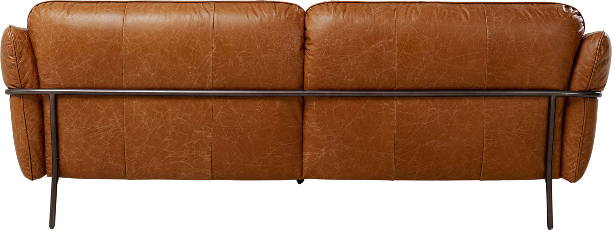 KARE Design Napa Leather Three-Seat Sofa Brown